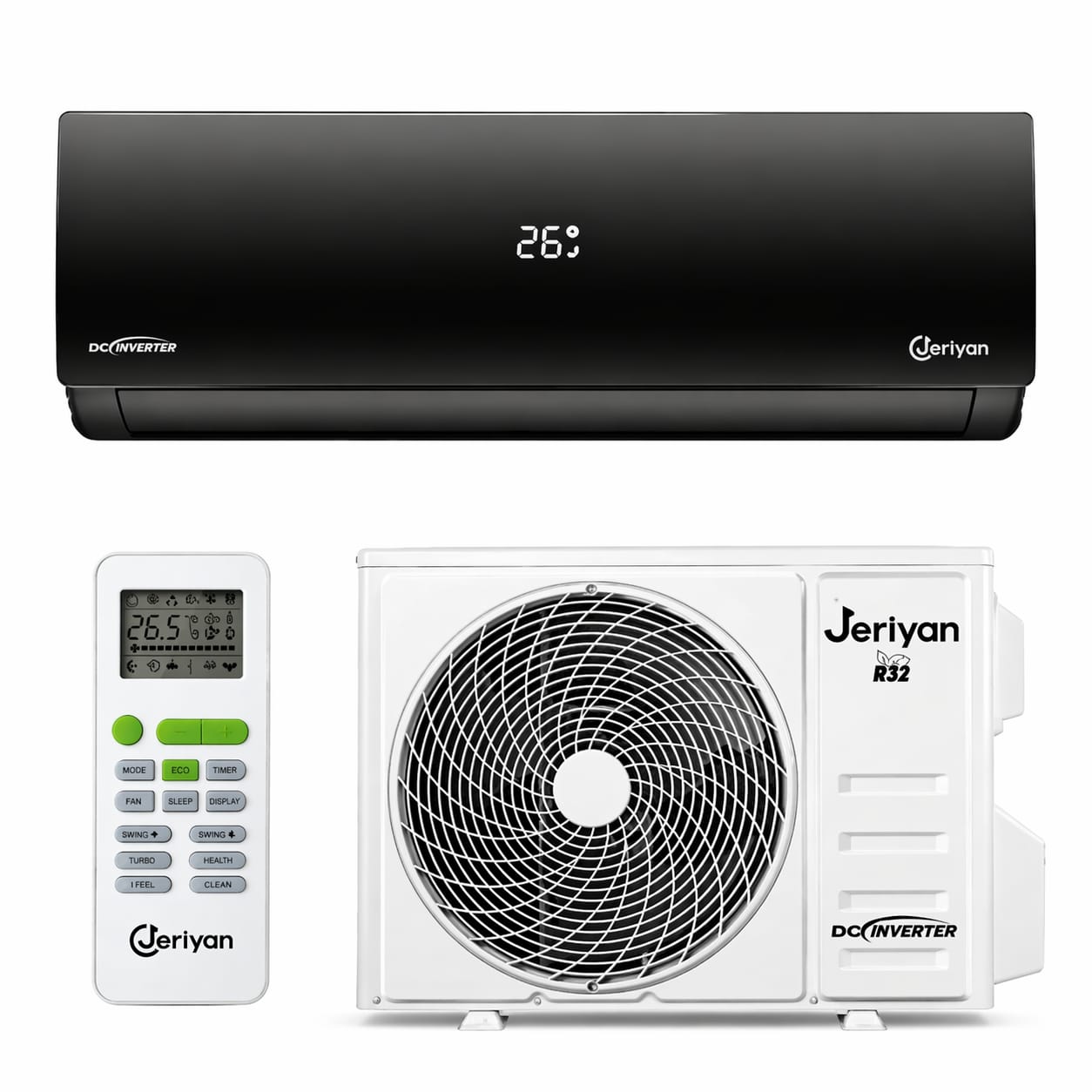 Jeriyan Duvar Tipi Black 24.000 BTU İnverter Klima